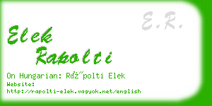 elek rapolti business card